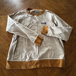 Patagonia Cream Sweatshirt with Camel Trim